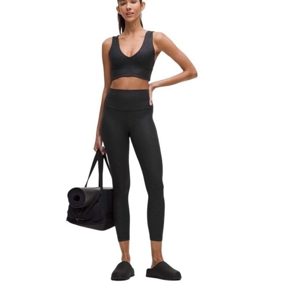 lululemon athletica Pants - Lululemon Align High Rise Size 4 Women's RARE Leopardo Micro Emboss, BLACK
